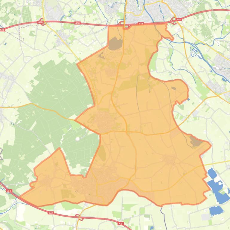 Kaart van de wijk ’s-Heerenberg.