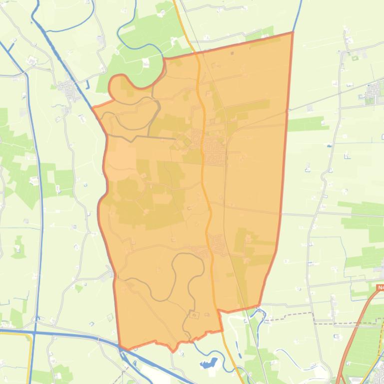 Kaart van de wijk Sauwerd.