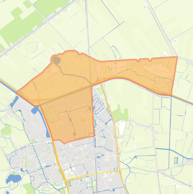 Kaart van de wijk Schagen-Noord.