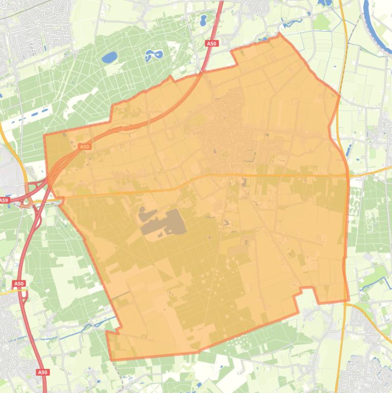 Kaart van de wijk Schaijk.