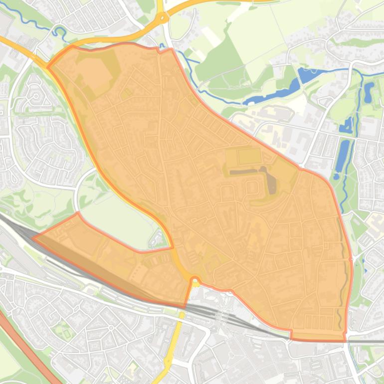 Kaart van de wijk Schandelen - Grasbroek.