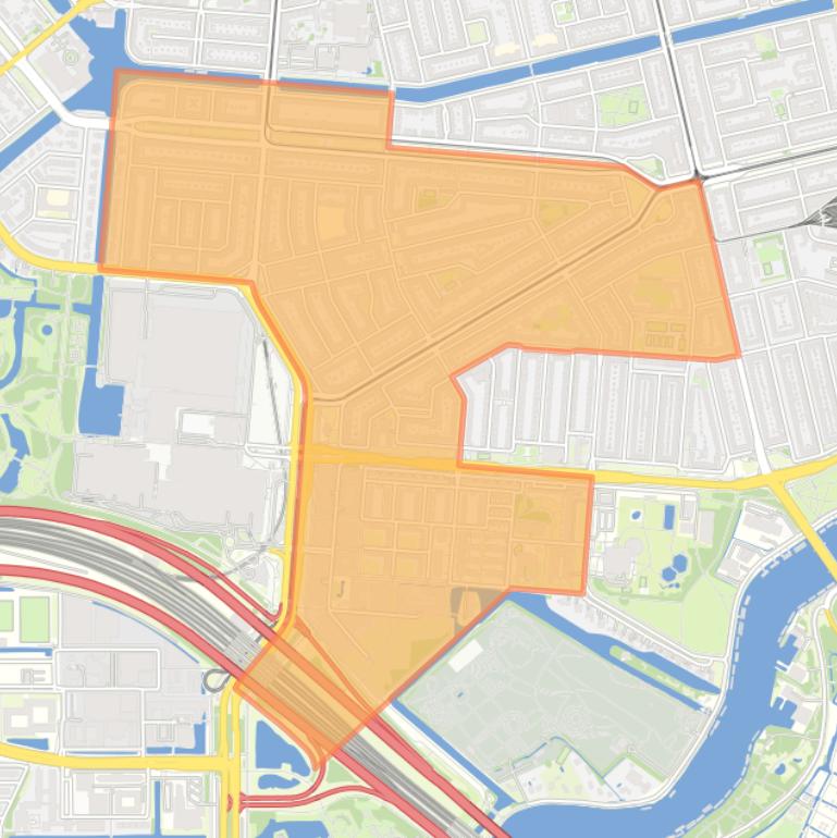 Kaart van de wijk Scheldebuurt.