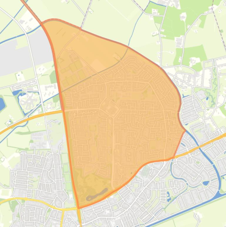 Kaart van de wijk Schelfhorst.