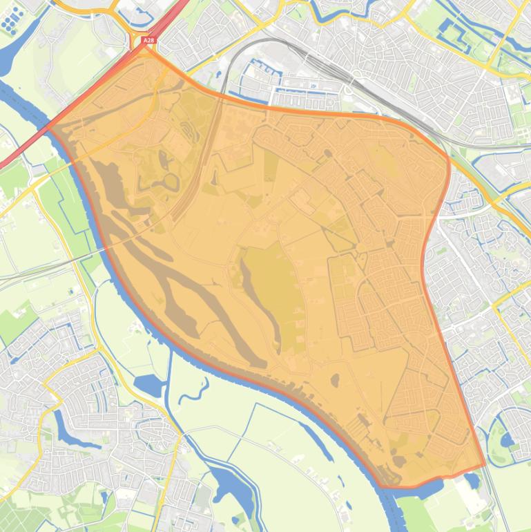 Kaart van de wijk Schelle.