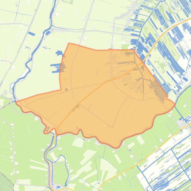 Kaart van de wijk Scherpenzeel-Spanga.