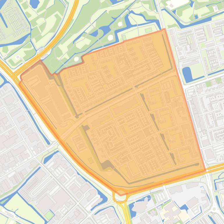 Kaart van de wijk Schiekamp.