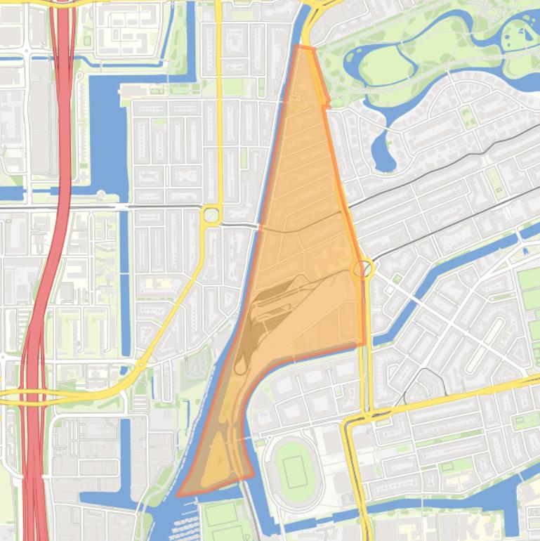 Kaart van de wijk Schinkelbuurt.