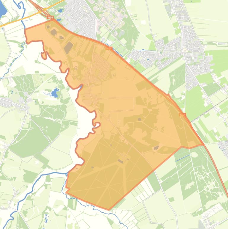 Kaart van de wijk Schipborg.