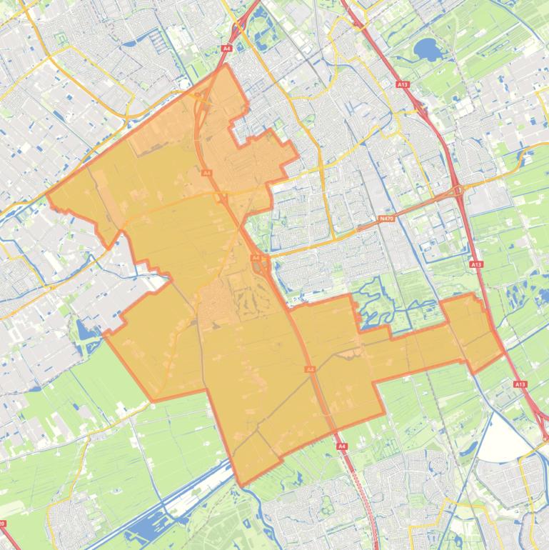 Kaart van de wijk Schipluiden.