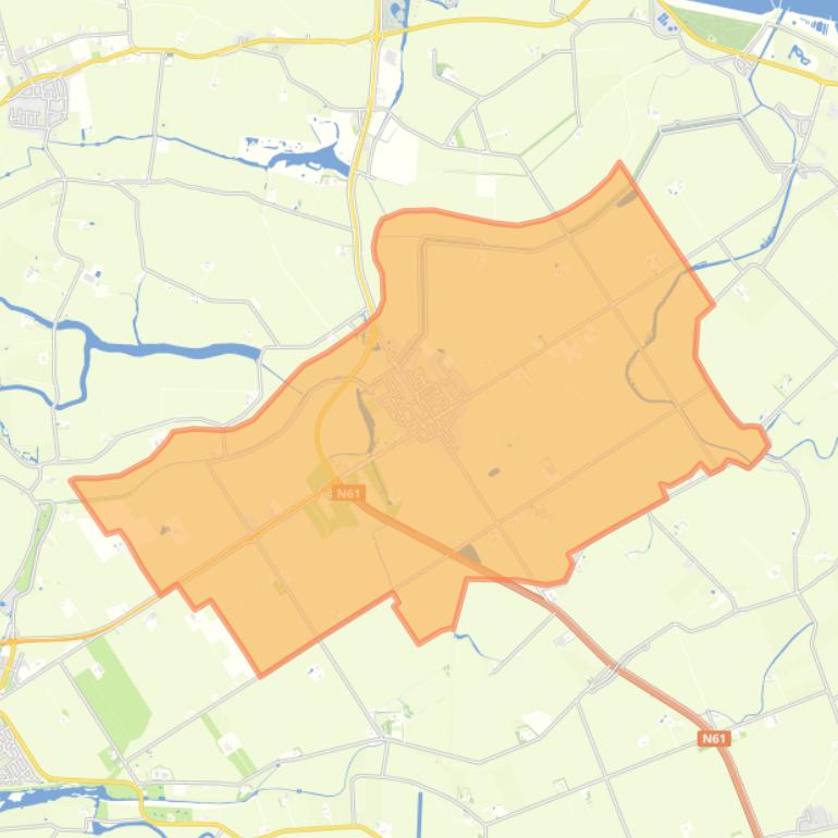 Kaart van de wijk Schoondijke.