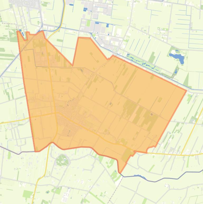 Kaart van de wijk Schoonebeek.