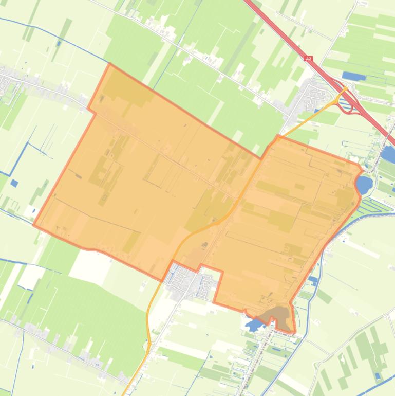 Kaart van de wijk Schoonrewoerd buitengebied.