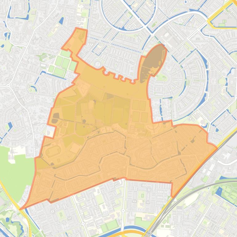 Kaart van de wijk Schothorst-Noord.