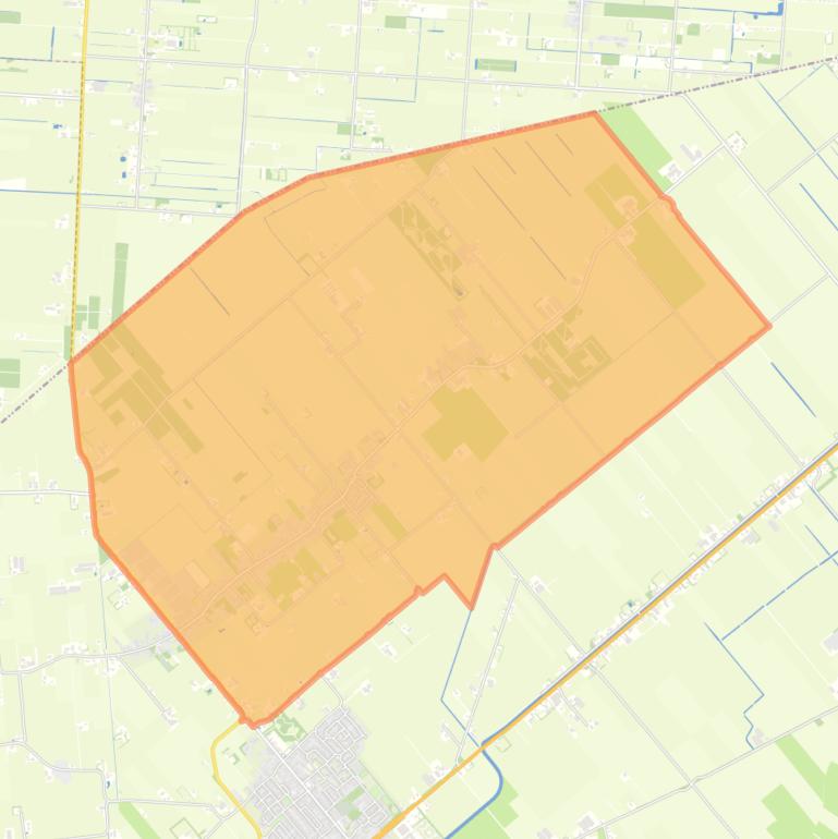 Kaart van de wijk Schuinesloot.