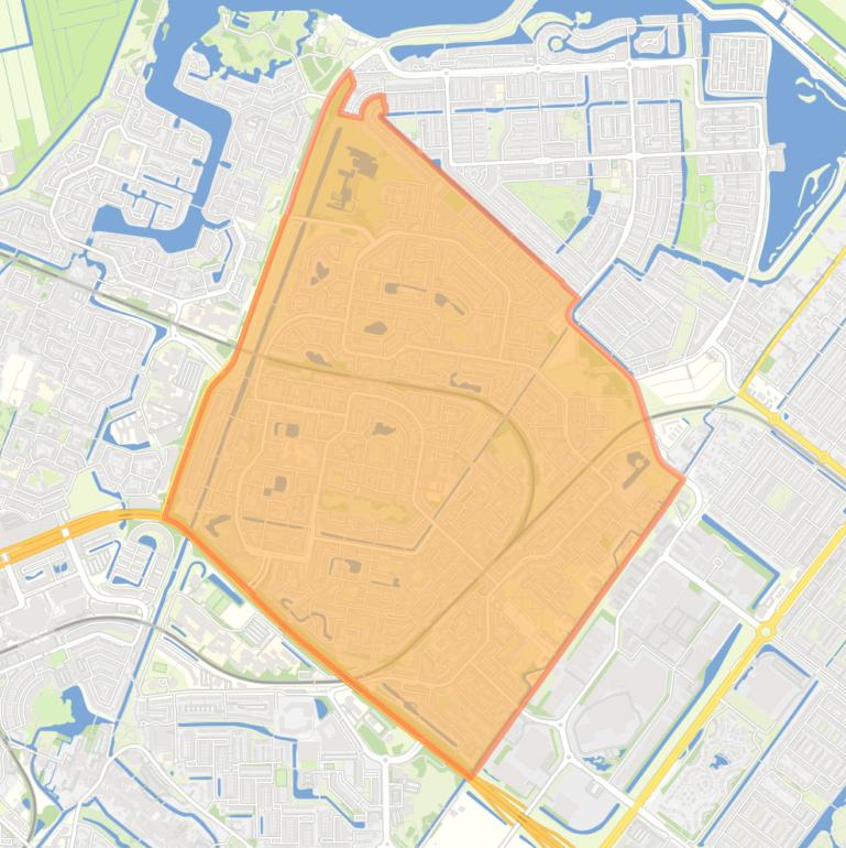 Kaart van de wijk Seghwaert.