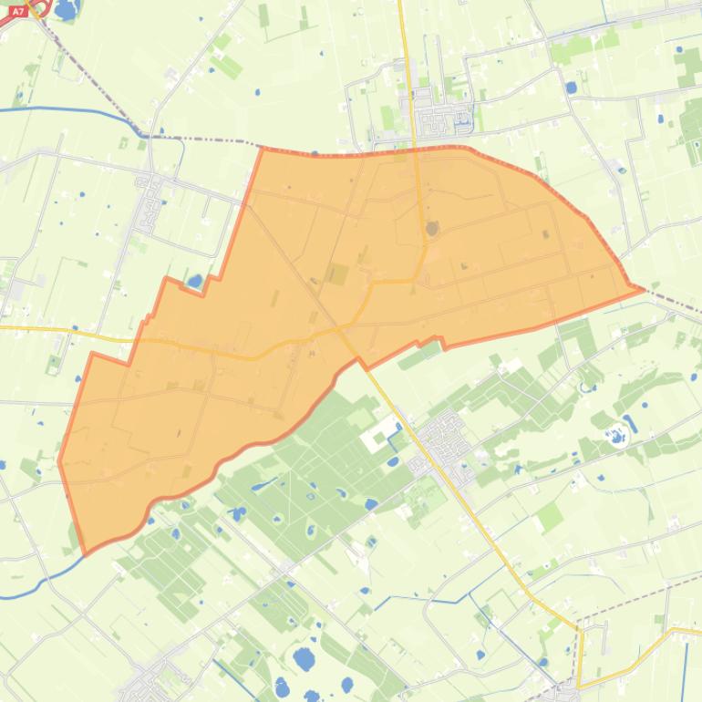 Kaart van de wijk Siegerswoude.