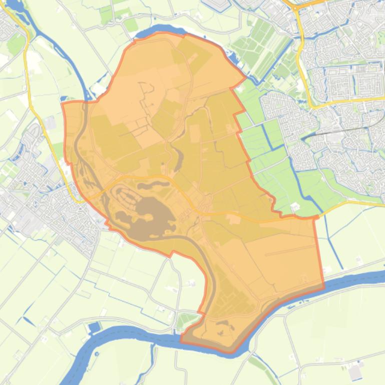 Kaart van de wijk Simonshaven.