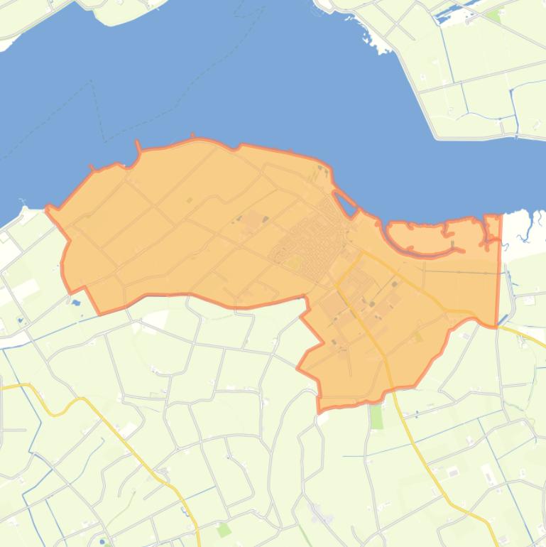 Kaart van de wijk Sint-Annaland.