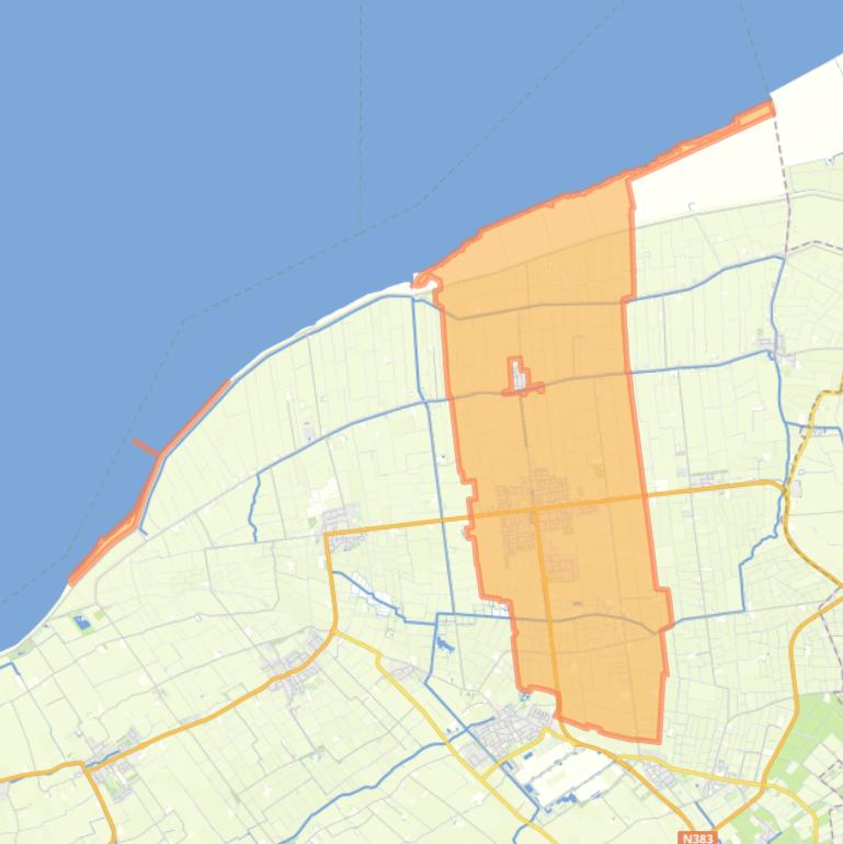 Kaart van de wijk Sint Annaparochie.