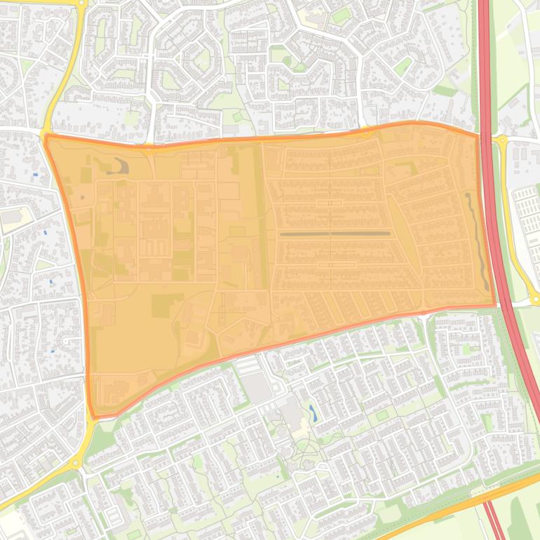 Kaart van de wijk Sint Antoniusveld.