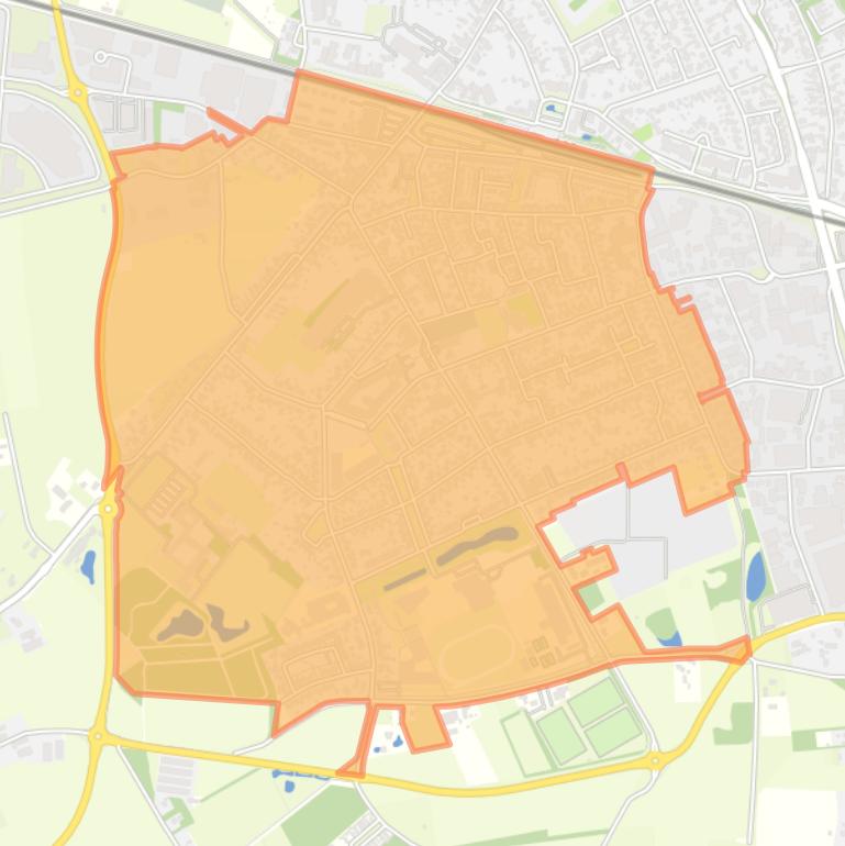 Kaart van de wijk Sint Jozefparochie.