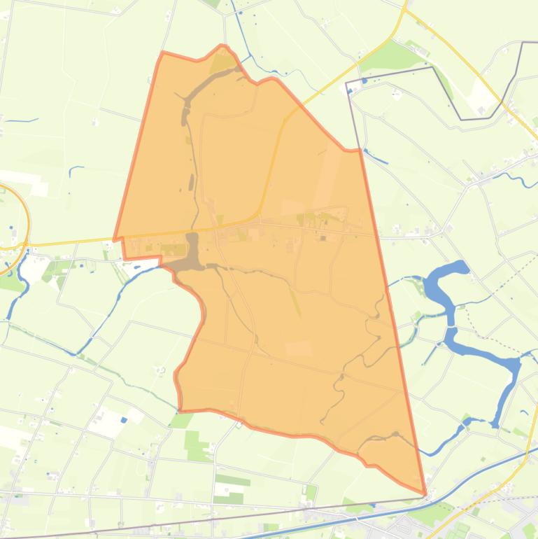 Kaart van de wijk Sint Kruis.