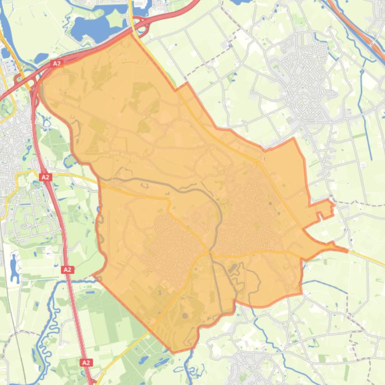 Kaart van de wijk Sint-Michielsgestel.