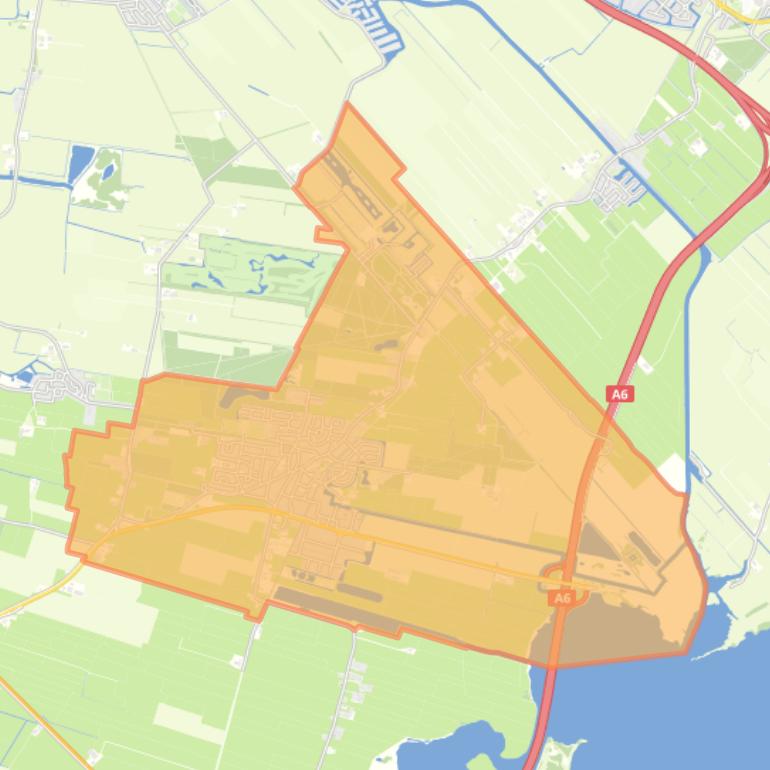 Kaart van de wijk Sint Nicolaasga.