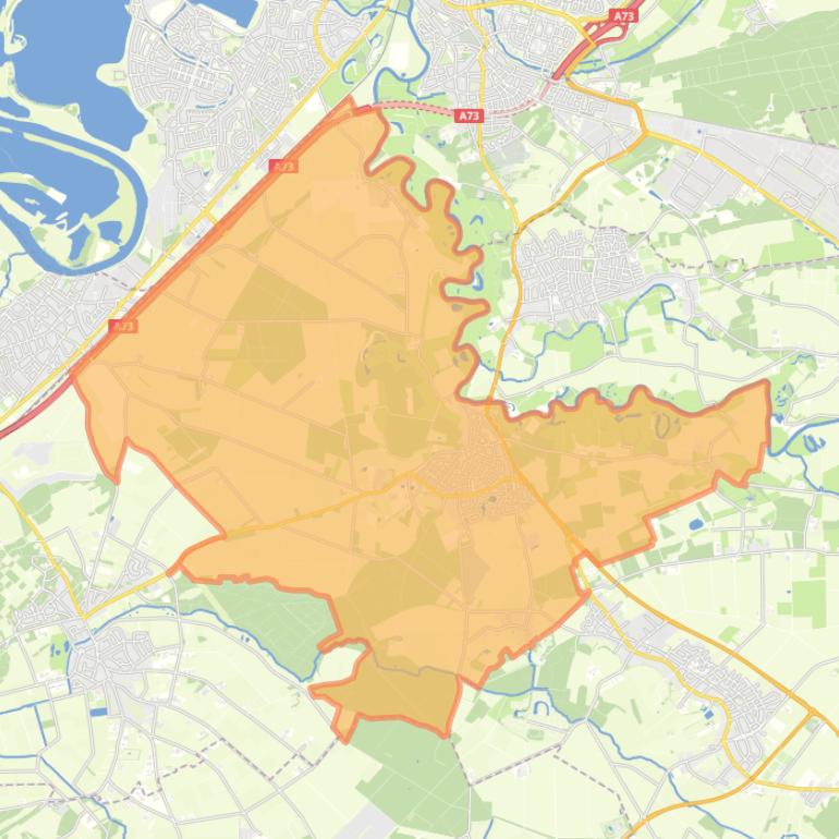 Kaart van de wijk Sint Odiliënberg.