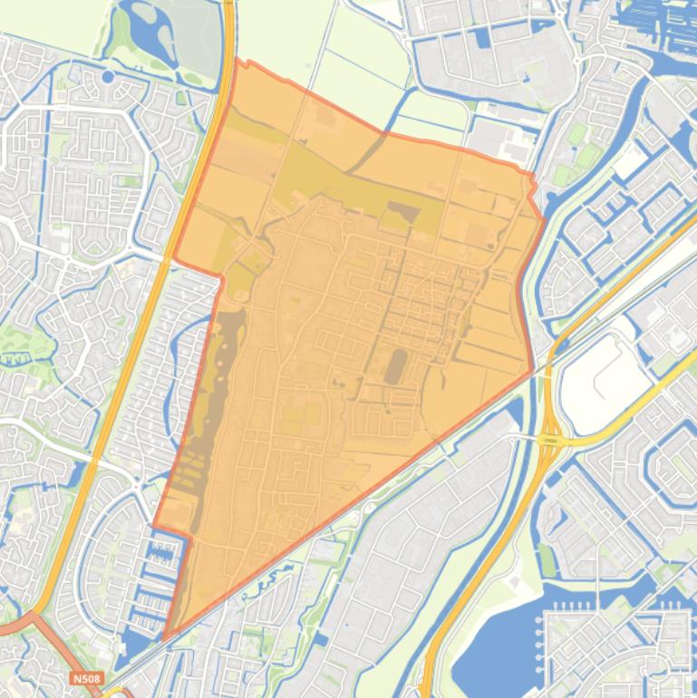 Kaart van de wijk Sint-Pancras.