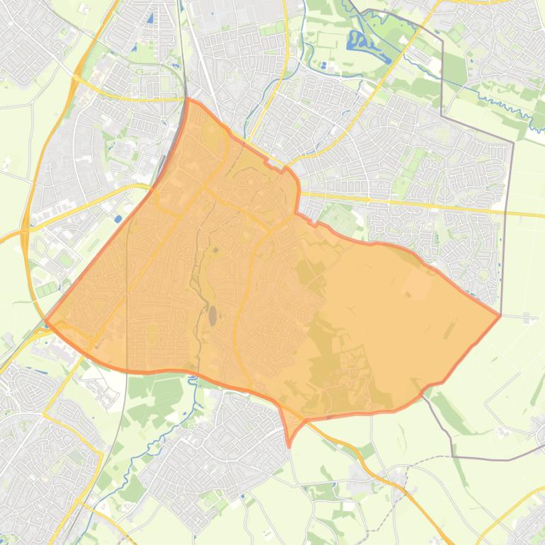 Kaart van de wijk Sittard.