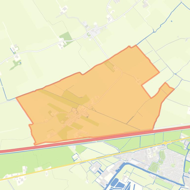 Kaart van de wijk Skingen.