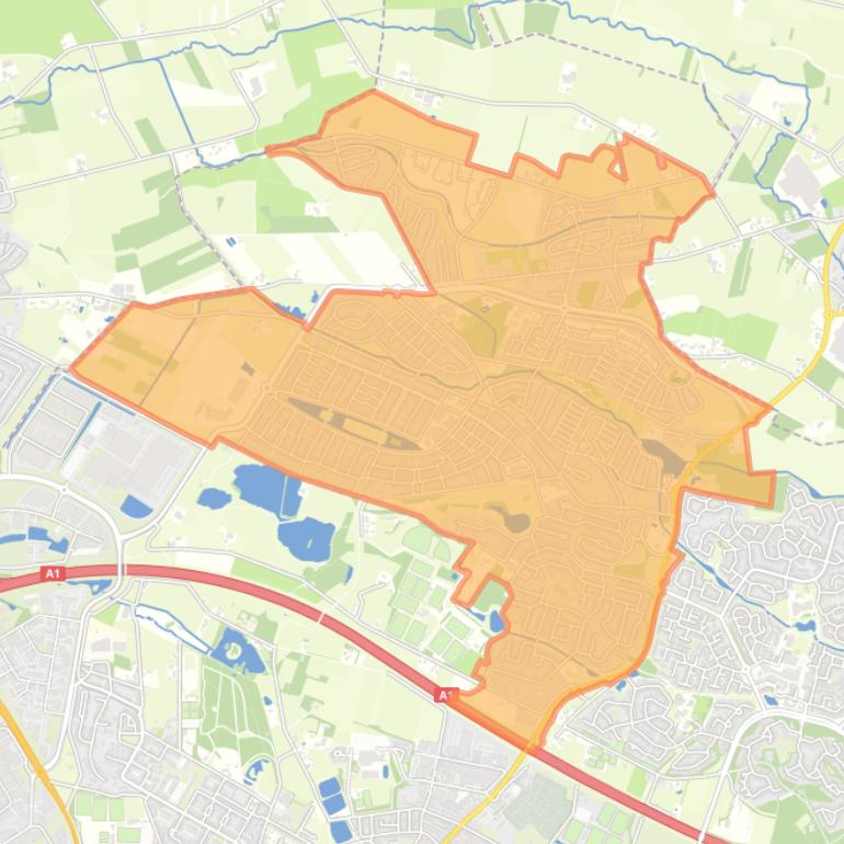 Kaart van de wijk Slangenbeek.