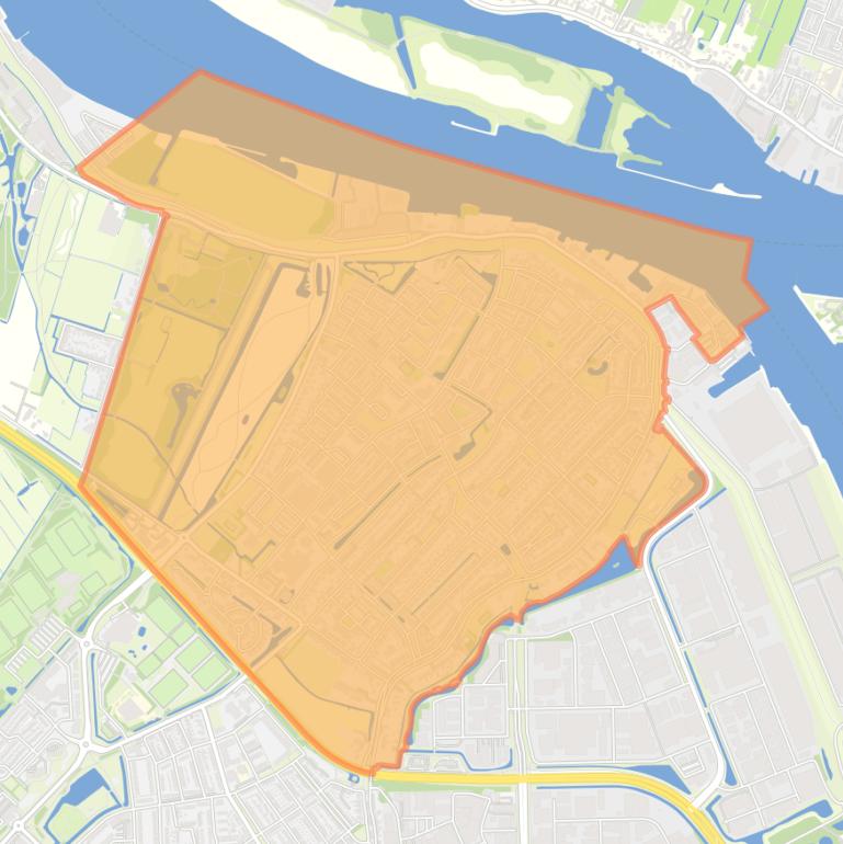 Kaart van de wijk Slikkerveer.