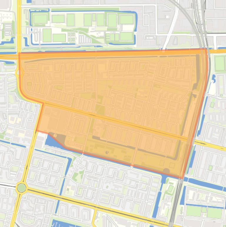 Kaart van de wijk Slotermeer-Noordoost.