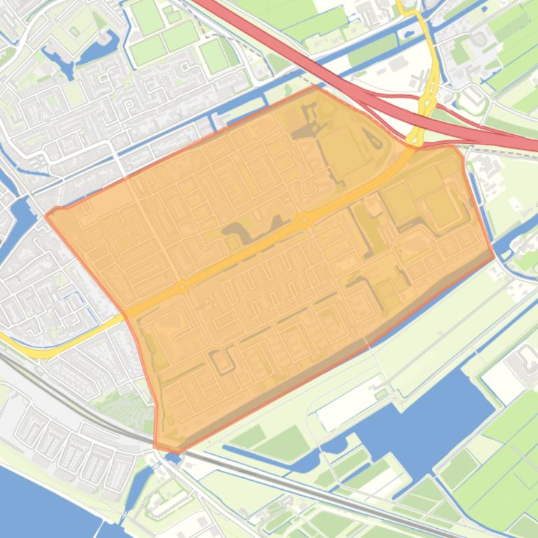 Kaart van de wijk Sluispolder.