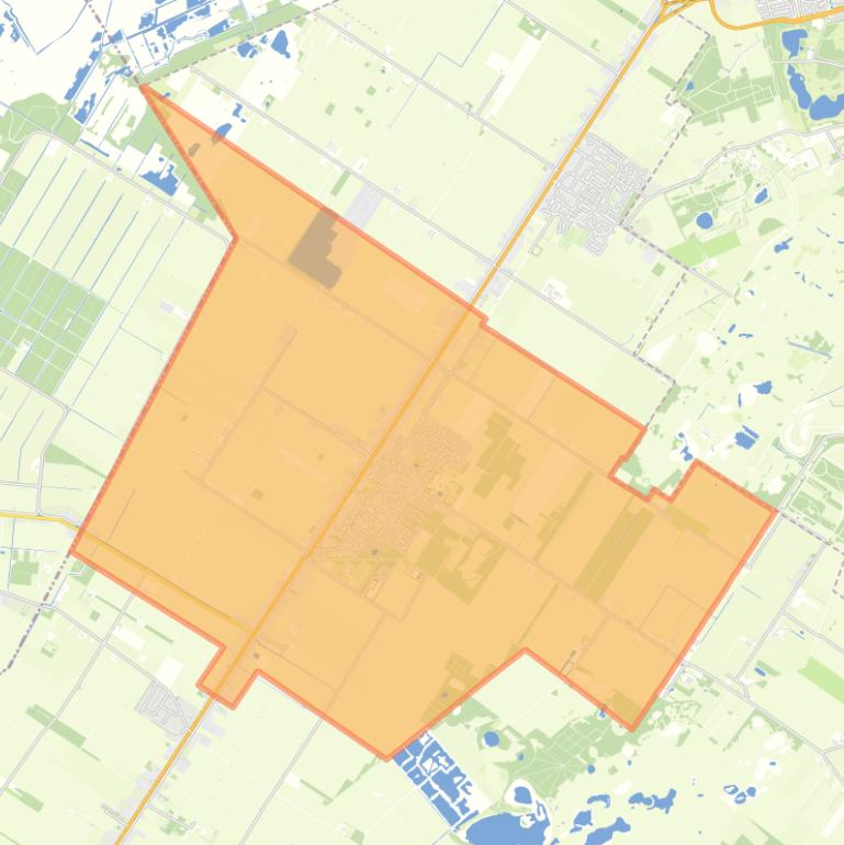 Kaart van de wijk Smilde.