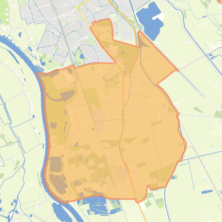 Kaart van de wijk Soestweteringlanden.