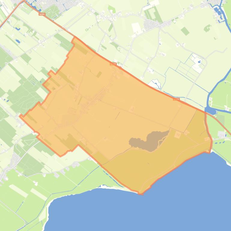 Kaart van de wijk Sondel.