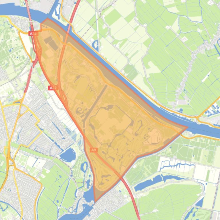 Kaart van de wijk Spaarndammerpolder.