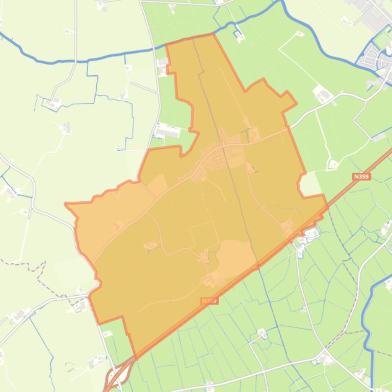 Kaart van de wijk Spannum.