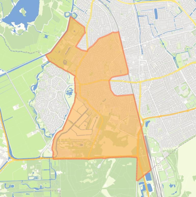 Kaart van de wijk Spiegel.