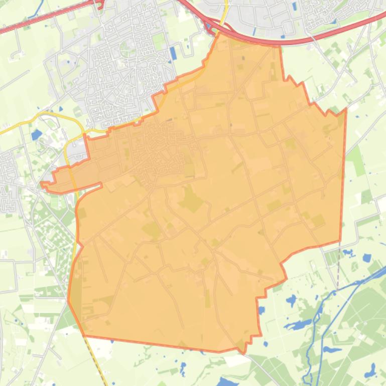 Kaart van de wijk Sprundel.