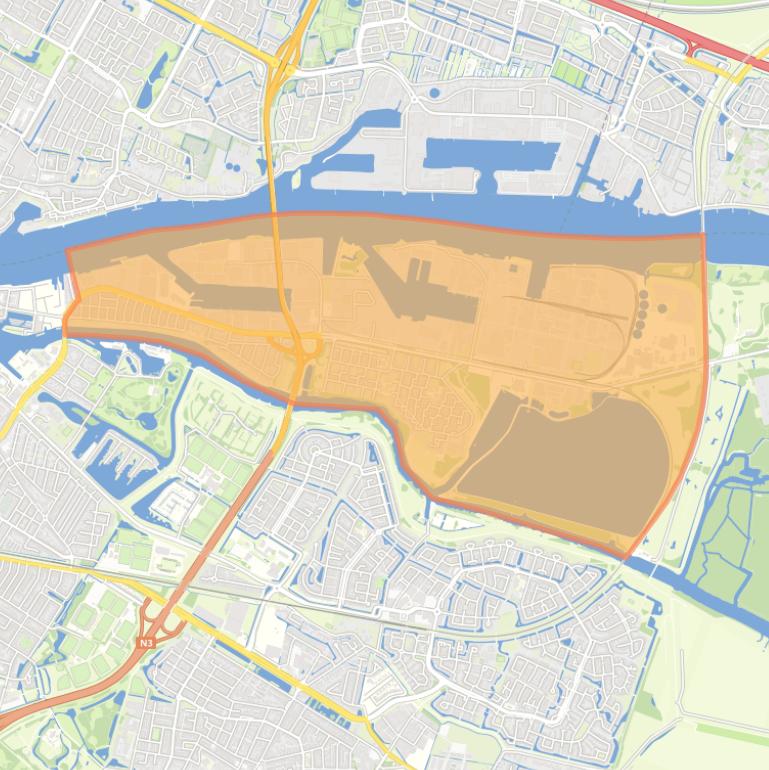 Kaart van de wijk Staart.