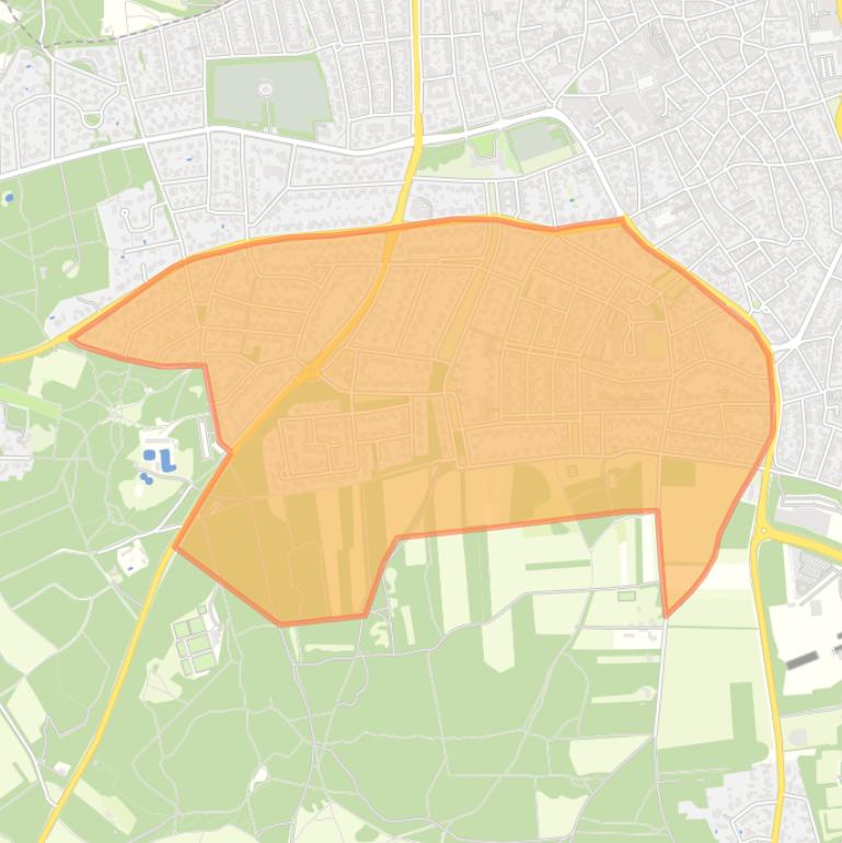 Kaart van de wijk Staatslieden en Componistenbuurt.