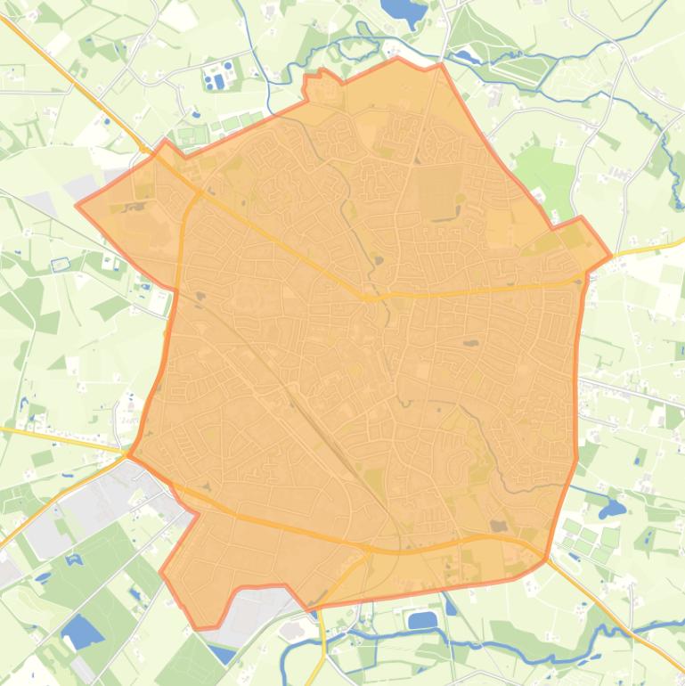 Kaart van de wijk Stad.