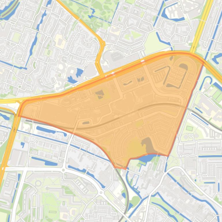 Kaart van de wijk Stadscentrum.