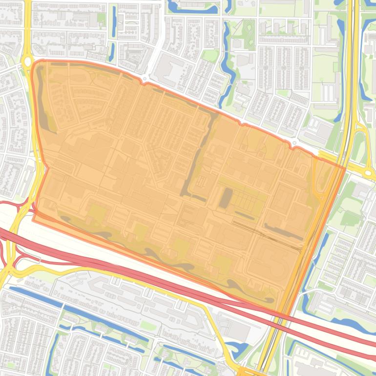 Kaart van de wijk Stadshart.