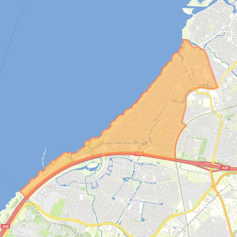 Kaart van de wijk Stadsweiden.