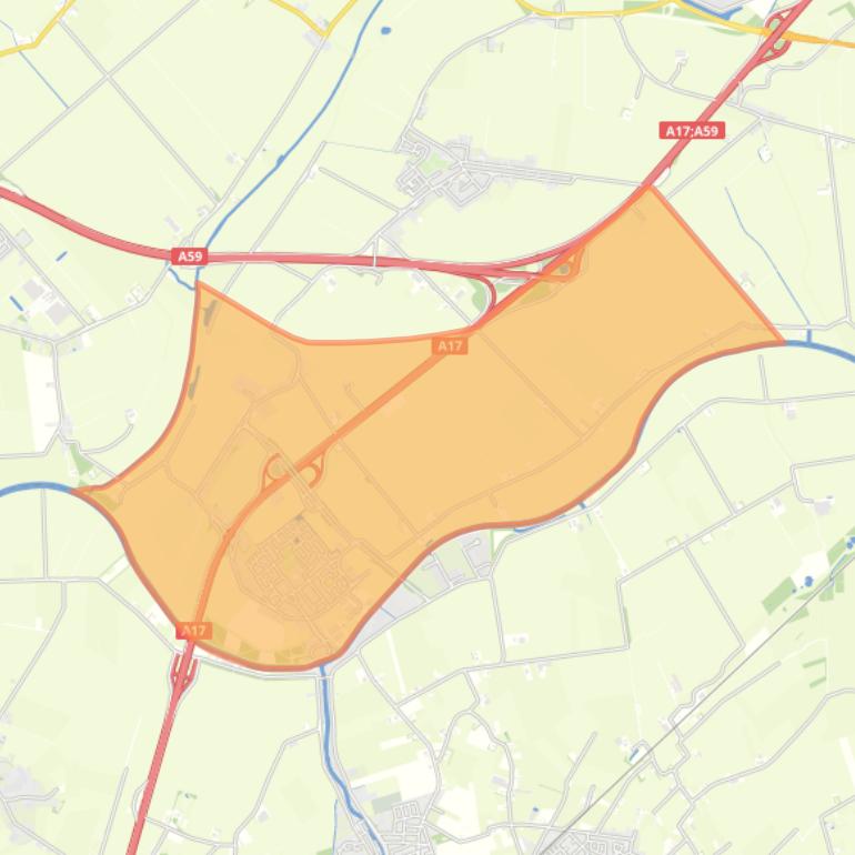 Kaart van de wijk Standdaarbuiten.